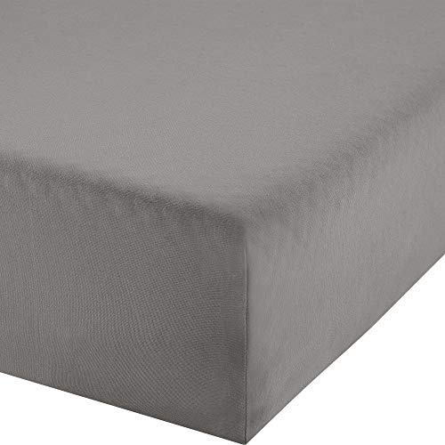 Erwin Müller Boxspring-Spannbettlaken Murnau Single-Jersey - grau Größe 180x200 cm - 200x200 cm - bis 35 cm Höhe geeignet, atmungsaktiv, strapazierstark