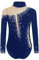 Yruioon Mädchen Turnanzug Glitzer Langarm Gymnastikanzug Strass Glänzend Eiskunstlauf Body Overall Sportbody Wettbewerb Tanzkostüm Navy blau 158-164