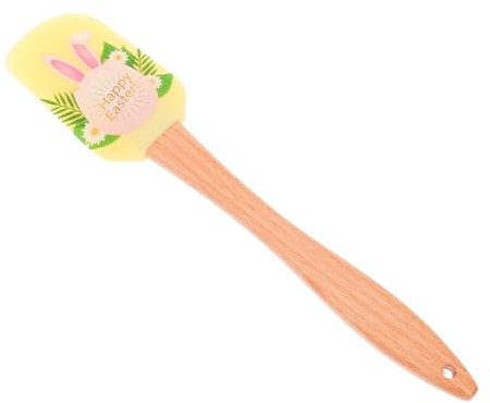 SECFOU Easter Silicone Spatula Dough Scraper Candle Supplies Wicks Retro Cake Stand Miscellaneous Rack Plant Stand Blank Paper Lampshade Kitchen Baking Tools and Gadgets Yellow Wood