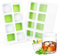 Cubiteras para Hielo Grande, 2 Piezas Moldes de Cubitos Hielo Silicona, RISVOWO Ice Cube Tray Reutilizables, Cubitera, Apilables Bandeja Cubo Hielo para Cócteles, Whisky, Vino, Puré de Frutas(Verde)