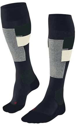 FALKE Herren Skisocken SK4 Advanced M Kh Wolle Funktionsmaterial warm dünn 1 Paar, Blau Space Blue 6116 Trend, 42-43