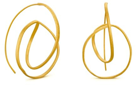 EMBOLIC-OHRRINGE GOLD | Entworfen von Cristina Julià | Joidart | Kollektion Embolic | Messing mit Goldbeschichtung