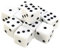 Dadi bianchi da 100 pezzi da 8 mm con punti neri a sei facciate cubi da gioco da dadi bianche giocattolo rotante cubo a rotazione di getta
