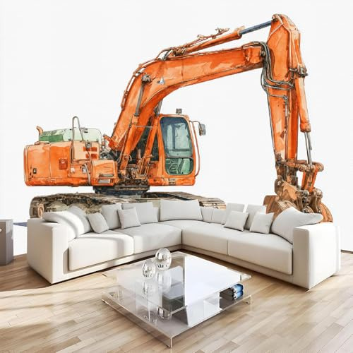 3D Fototapete Traktor 250x175 cm Vlies Tapete Zeichentrickautos Wohnzimmer Moderne Vliestapete XXL Wandtapete Fototapeten Bildtapete Wand Dekoration