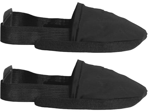 Toyvian 1 Pair Bowling Sports Slider Shoe Slipping Mat Black Cotton Smooth Short Flannelette Reusable Easy to Take off Indoor Bowls Accessories