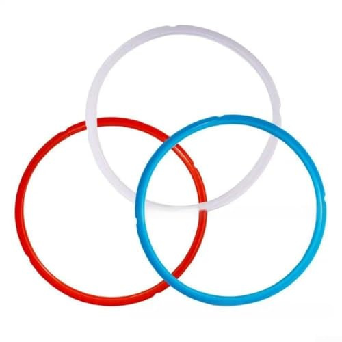 Silicone Sealing Ring Set for Instant POTs Pressure Cooker3-Pack Gasket Rings Compatible with 8QT/6QT/5QT/3QT(8QT)