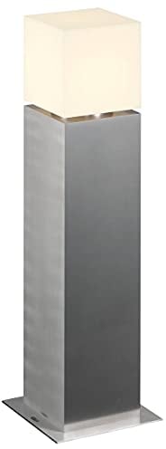 SLV SQUARE POLE 60 | Außen-Standleuchte, stilvolle Außenbeleuchtung dimmbar, Outdoor LED Wegeleuchte, Weg-Beleuchtung, Garten-Lampe | E27, IP44, Edelstahl 304