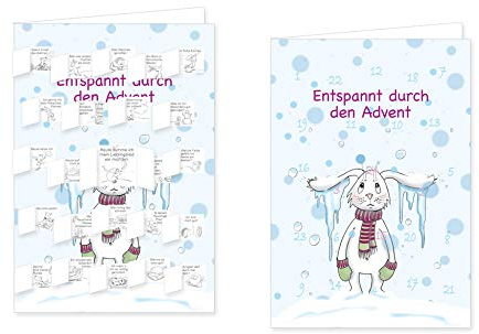 RASW049 -Entspannt durch den Advent Adventskalender-Doppelkarte - 12,5 x 18,5 cm mit hochwertigem Kuvert