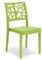 Sedia in polipropilene TETI, MADE IN ITALY, impilabile, idrorepellente, resistenza raggi UV, design moderno albero della vita per sala da pranzo, cucina, bar, ristoranti, esterno (Verde lime, 1)