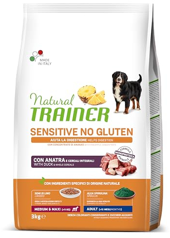 Natural Trainer Sensitive No Gluten Cibo per Cani Adulti con Anatra - 3kg