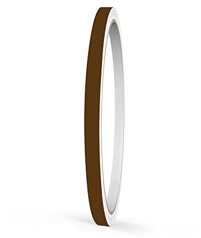 Motoking Zierstreifen, Braun Matt, 10 mm Breite, 10 m Länge, RAL 8011, Aufkleber Folie Auto Boot Motorrad Wohnmobil Wohnwagen & mehr