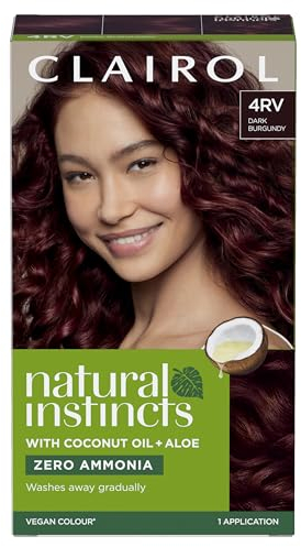 Clairol Natural Instincts Semi-Permanent No Ammonia Hair Dye, 4RV Dark Burgundy