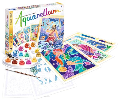 SentoSphère - AQUARELLUM COLLECTOR - MYTHOLOGIE - Kit peinture - Peinture Aquarellable Magique - A partir de 7 ans - fabriqué en France