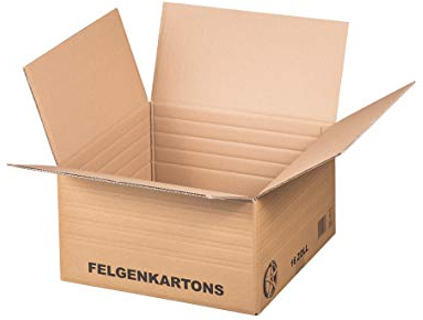 karton-billiger Felgenkartons Komplettradkartons für 15-22 Felgen - je 4 Stück (Felge 16 44,5x44,5x24cm)