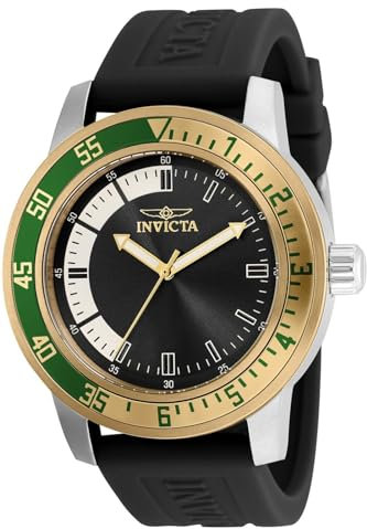 Invicta Specialty Orologio da Uomo in acciaio inossidabile con movimento Quarzo - 45mm, Nero/Verde