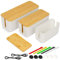 Kabel-Organizer Box für Kabelführung Steckdosenleiste 3 Größen Kabelbox ABS-Kunststoff Kabelmanagement-Box Holzdeckel Kabel Aufbewahrungsbox Multifunktional Kabel-Organizer-Box Kabel Aufbewahrungsbox