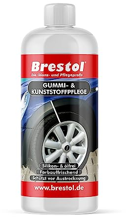 Brestol REIFENPFLEGE silikonfrei 500 ml (2501) Reifenglanz Spoilerpflege Spoilerglanz Zierleistenpflege Zierleistenglanz Gummimattenpflege Farbauffrischer
