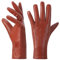 Harssidanzar Damen Lederhandschuhe Winter Warmes Kaschmirfutter Touchscreen Vintage Finished GL017EU,Orange Rot, Größe XL
