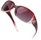 LVIOE Sonnenbrille Damen Groß Polarisiert Schwarz, 80er Klassisch Vintage Sonnenbrille für Frauen mit UV-Schutz (Rot/Rot Linse)