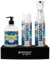 GLAMOUR PARFUM - Pack Ambientador Textil + Recambio 300 ml + Jabón de Manos 500 ml - Ambientador Hogar Santorini - Aroma Afrutado y Vainilla - para Pulverizar en la Cama o en Cortinas