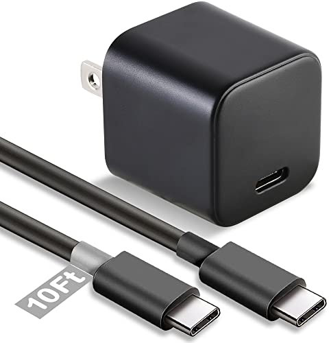 UL Listed Fast Charger for Old and New Kindle Fire Tablets (Designed for use with All Fire Tablets and All Kindle E-Readers)-6.6Ft USB to Micro-USB and USB-C 2IN1 Braided Cable (10Ft New Model)