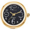 JewelryWe Ringuhr Fingeruhr Damen Ultradünn Rund Analog Quarz Ring Uhr Verstellbar Fingerringuhr Uhrenring Gold Schwarz