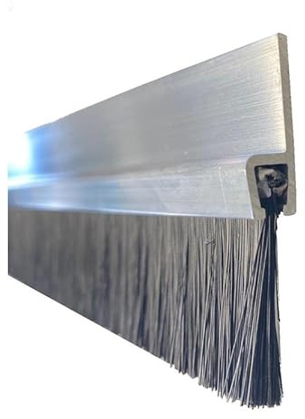 Bürstendichtung Türdichtung Türbürste Alu 25 x 1500mm Besatz: PPN schwarz