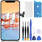 ZOETEC Screen Replacement For iPhone 11 Pro Max, 6.5 LCD Full HD Retina Display COF Touch Screen Digitizer Frame Assembly with Repair Tool Kits, Waterproof Adhesive, Tempered Glass
