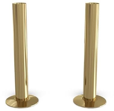 UK Radiators Polished Brass Radiator Pipe Sleeve - Polished Brass Finish - 130mm Brass Pipe Sleeves - Perfect Addition to Any Interior Design