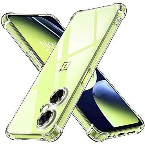 iVoler Cover per OnePlus Nord CE 3 Lite 5G, Custodia Trasparente per Assorbimento Degli Urti con Paraurti in TPU Morbido, Sottile Morbida in Silicone TPU Protettiva Case