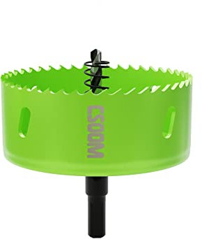 CSOOM Scie cloche bi-métal pour travaux dans les plaques de plâtre, le plastique, le bois, les métaux, la tôle d'acier fine, outil de perçage haute performance, taille 110 mm