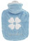 DSLSQD 500ml Hot Water Bottle, 2-in-1 Small With Cover, Warm Water Bag With Soft Premium Faux Fur Cover for Cold & Hot Compress, Mini Hot-Water Bag for Women Men (Blue)