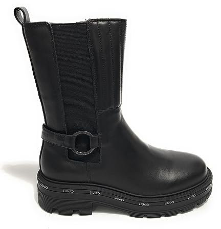 LIU JO Scarpe Taylor 627 stivaletto biker pelle black Z24LJ07 4F3727 37