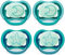 Philips Avent Ultra Air Night Schnuller für Babys, von 6 bis18 Monate, 4 Stück, inklusive Sterilisationsbox, 6-18 M, Uni Mix