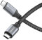 Sonero® Câble de chargement USB-C vers USB-C, câble de chargement pour téléphone portable, câble de chargement rapide USB C, câble USB Type C, USB 2.0, 60 W PD, gris/noir, 0,50 m