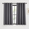 KGORGE Verdunklungsvorhänge Kurz Vorhang Blickdicht für Schlafzimmer Ösenschal 2er Set 135 x 140 cm(HxB) Gardinen Wohnzimmer Modern Thermovorhang Hitzeschutz, Grau