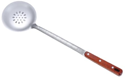 MAGICLULU Cucchiaio Scanalato pala a mano in acciaio inossidabile pala per riso in acciaio inossidabile paletta per porzione scola riso da cucina utensili da wok allungare cucchiaio di riso