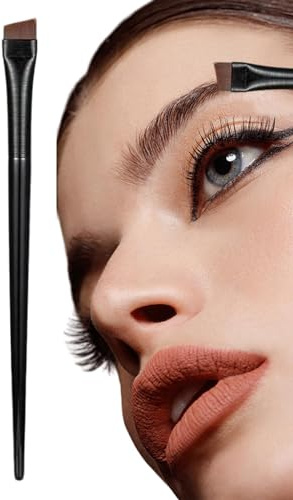 Wezalget Augenbrauenpinsel | Dünner Eyeliner-Pinsel - Flache Eyeliner-Pinsel für Präzisions-Make-up-Anwendung, fein abgewinkelt, ultradünn, schräg, flacher Winkel
