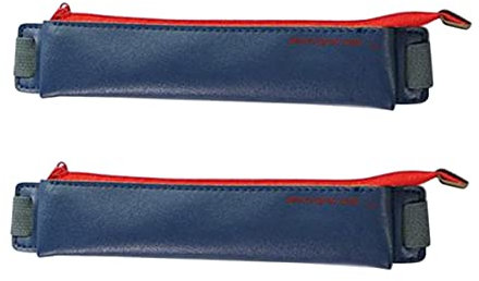 Lurrose 2stücke Stiftetasche Aus Leder Stifteschutztasche Einfache Stiftetasche Aufbewahrungstasche Marineblau Schulstiftetasche Stiftaufbewahrung
