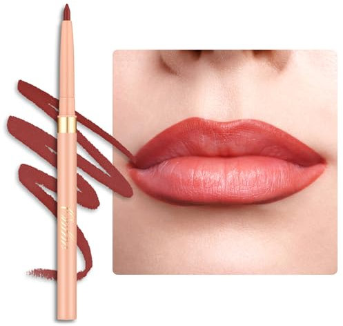 OULAC Ziegelrot Lipliner Wasserfest, Drehbarer Langanhaltender Lippenkonturenstift mit Mattes Finish, Hochpigmentiert und Geschmeidig, Konturieren Sie Ihre Lippen, Vegan (L06) Mulled Wine