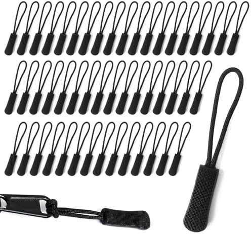 Reißverschluss Anhänger 50 Stück Reißverschluss Zipper Ersatz Reissverschluss Anhänger Reißverschlussverlängerungen für Rucksack