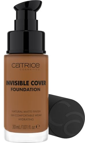 Catrice Invisible Cover Foundation, Nr. 053W, Nude, feuchtigkeitsspendend, langanhaltend, natürlich, für trockene Haut, vegan, ölfrei, ohne Parabene, ohne Mikroplastikpartikel, 1er Pack (30ml)