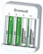 Granicell Wiederaufladbare AA-Batterien mit Ladegerät, 2800mAh 4-Pack NiMH Doppel-A-Batterien mit Smart 4 Bay USB Schnellladegerät für NI-MH NI-CD