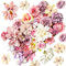 FINEVERNEK 42 Stück Kunstblumen Köpfe, Kunstblumen zum Basteln mit 12 Stile, 4~8cm Stoffblumen, Mini Deko Blumen Künstlich, für DIY Basteln Scrapbooking Hochzeit Party Home Handwerk Deko