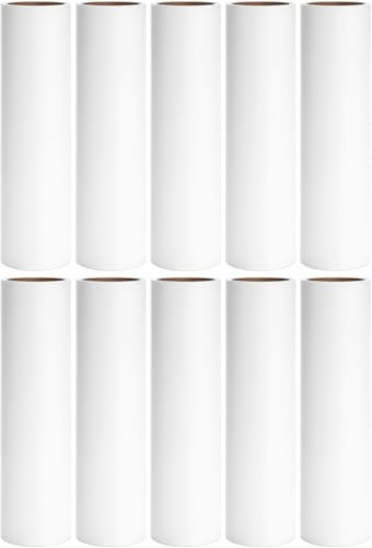Wangdaqi Fusselroller-Nachfüllpackung, 24 cm, Großpackung mit 10 Rollen, große Tierhaare, klebrige Rollen, Nachfüllpackungen für 23,9 cm bis 24,1 cm breite Boden-Fusselrollen, extra klebrig, insgesamt