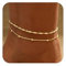 Auiremrti 2 Pièces de Bracelets de Cheville Dorés pour Femmes, Étanches, Chaînes de Cheville Cubaines, Bracelets à Perles, Bracelets Empilables, Plaqué Or 14 Carats, Ne Déteint Pas