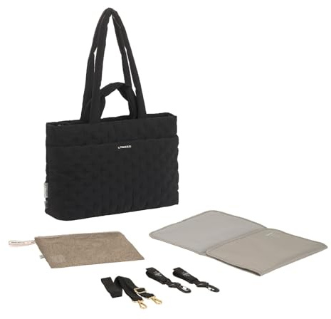LÄSSIG Umhängetasche Liva Shoulder Bag Quilted Black schwarz
