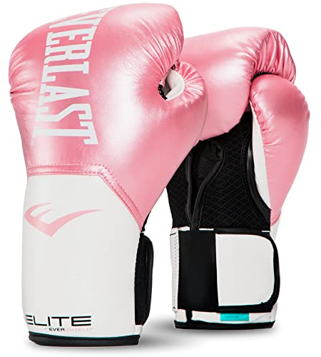 Everlast Unisex – Erwachsene Boxhandschuhe Pro Style Elite Glove Handschuhe Pink/Weiß 12oz