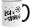 Kaffee-Tasse Let it snow Winter Weihnachten Spruch Kaffeetasse Teetasse Keramiktasse Autiga® schwarz unisize