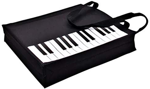 COCOMK Wiederverwendbare Einkaufstasche mit Klaviertasten, Schultertasche, Einkaufstasche, Tragetasche für Musiklehrer, Mädchen, Geschenktasche, Klaviertasten, X-Large